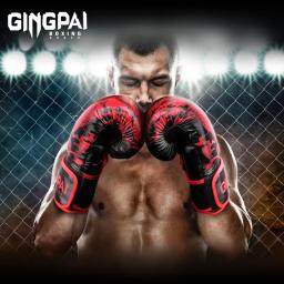 Luvas De Boxe De Couro Resistentes Ao Desgaste Para Treinamento Sanda, Luvas De Combate De Proteção Espessadas, Respirável, De Alta Qualidade, 14oz - Image 2
