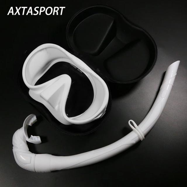 Máscaras de Mergulho Profissionais para Adultos com Óculos de Snorkeling e Saia de Silicone - Equipamento Panorâmico para Piscina