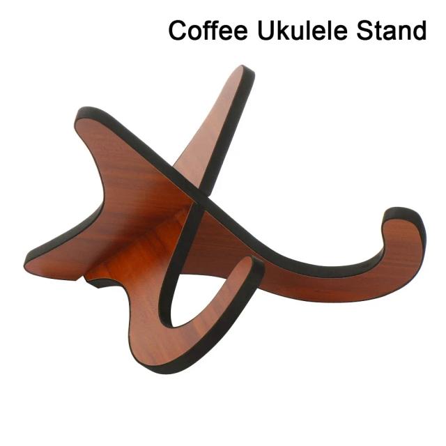 Suporte Portátil de Madeira para Guitarra e Ukulele - Dobrável e Vertical com 3 Estilos Exclusivos