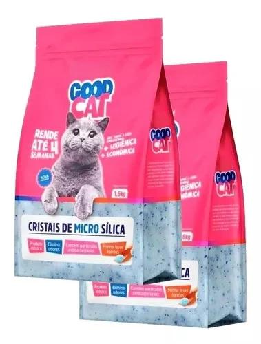 Areia de Sílica Fina para Gatos Goodcat e Acessórios de Higiene para Pets: Mochila Sling, Arnês e Capa Protetora para Cães e Gatos - 3,2 kg