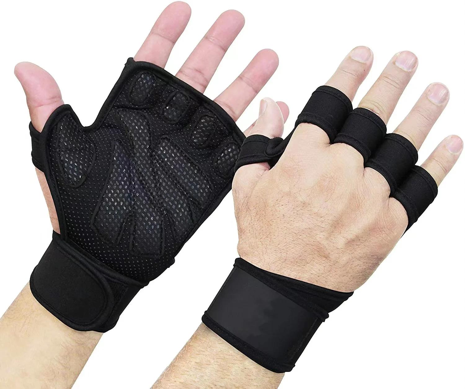 Luvas de musculação masculino e feminino, protetor de palma, fitness, musculação, ginástica, mão, pulso, esportes, 1 par - Image 1