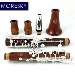 MORESKY-Bb Clarinete Rosewood com teclas prateadas, Mopane Klarnet, M103 - Image 2