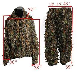 Roupa camuflada 3d folha camuflada roupa furtiva camuflagem roupa de caça terno folha - Image 6