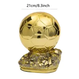 Troféu de bola de ouro personalizado futebol final tiro atleta modelo galvanoplastia resina copo de futebol fãs colecionáveis lembranças presente - Image 6