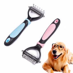 Cão de estimação gato depilação pente desmancha aparador de depilação escova grooming ferramenta para cabelo longo encaracolado cão de estimação produtos - Image 1