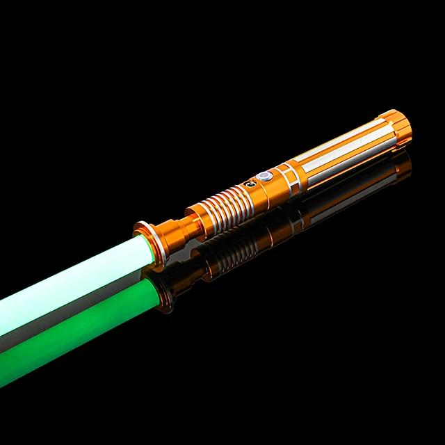 Luke rgb metal sabre de luz espada laser sabre de luz kpop lightstick piscando rave brinquedos espada brinquedos juguetes zabawki