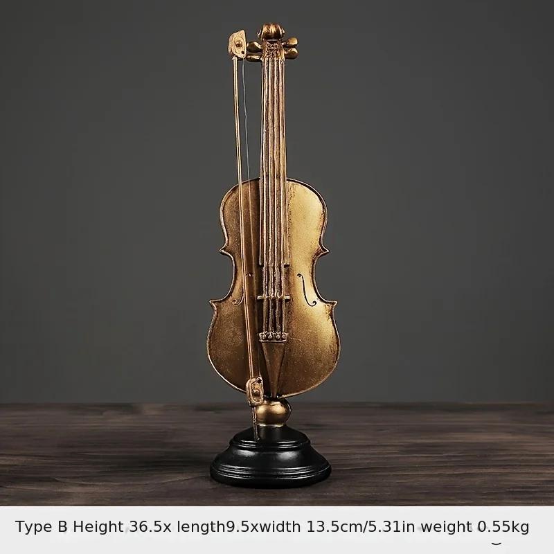 Europeu Luxo Instrumento Musical Enfeites, Arte Musical, Artesanato Resina, Violino, Saxofone, Trompa francesa - Image 1