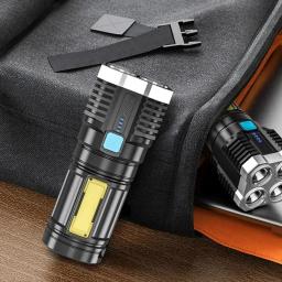 Lanternas Recarregáveis LED de Alta Potência, Refletor de Acampamento, Luz Lateral, 3 Modos de Iluminação, 4 LEDs, Apto para Aventura, Exterior - Image 5