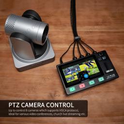 Switcher Misturador de Vídeo Feelworld, Multi-Câmera LCD, Chave Chroma Integrada, Sobreposição de LOGOTIPO, Controle PTZ, USB 3.0, L2 Plus, 5.5" - Image 4