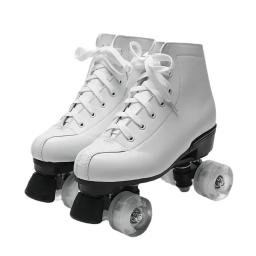 Sapatos de patins unissex, couro microfibra, borracha PU, 4 rodas, patinação deslizante, treinamento esportivo, homens e mulheres adultos - Image 3