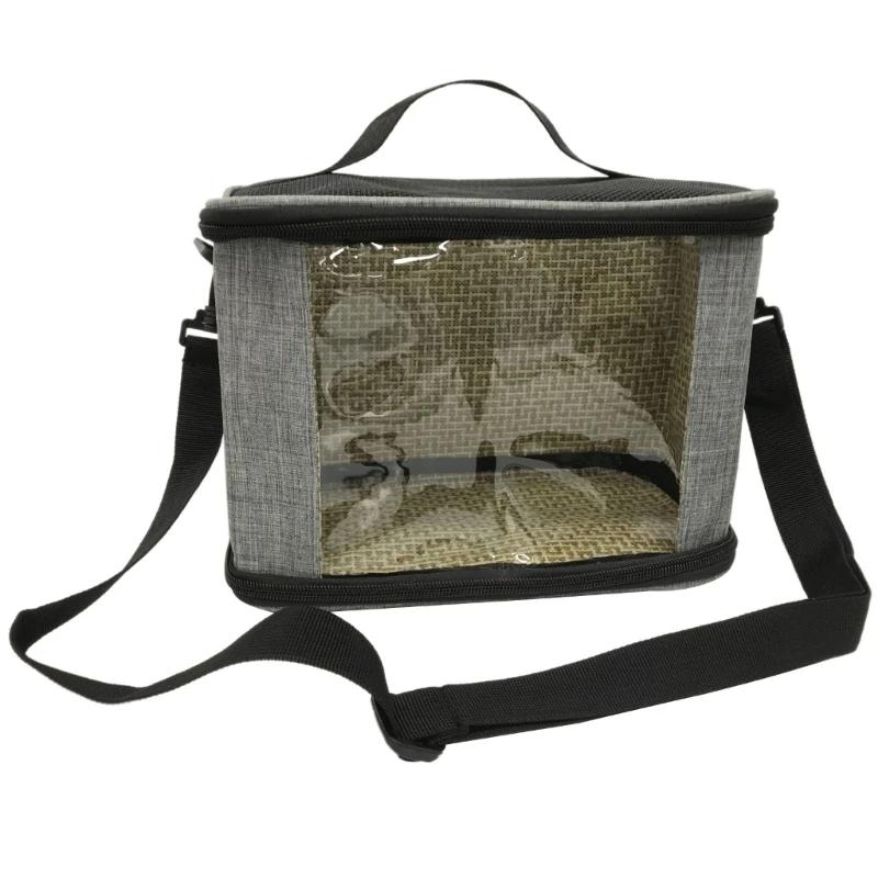 67je gaiola transportadora pássaros, bolsa viagem dobrável portátil para pássaros pequenos, papagaio com janela - Image 1