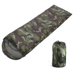 Camuflagem impermeável caminhadas saco de dormir, envelope camping portátil, colcha de algodão ultraleve, inverno - Image 1