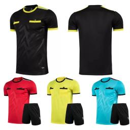 Uniformes profissionais do árbitro de futebol para o adulto, conjunto de camisas e shorts para homens, fatos macios com bolso - Image 3