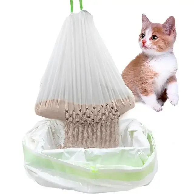 Saco para Areia de Gato Resistente ao Rasgo, Forro para Caixa de Lixo Super Forte e Fácil de Limpar