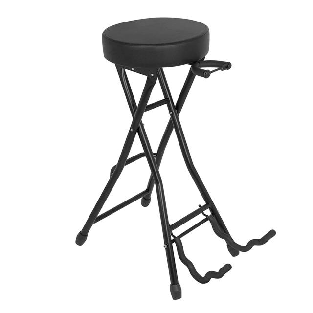 Assento Dobrável Universal para Instrumentos de Cordas: Ideal para Guitarra, Baixo e Conforto em Festas