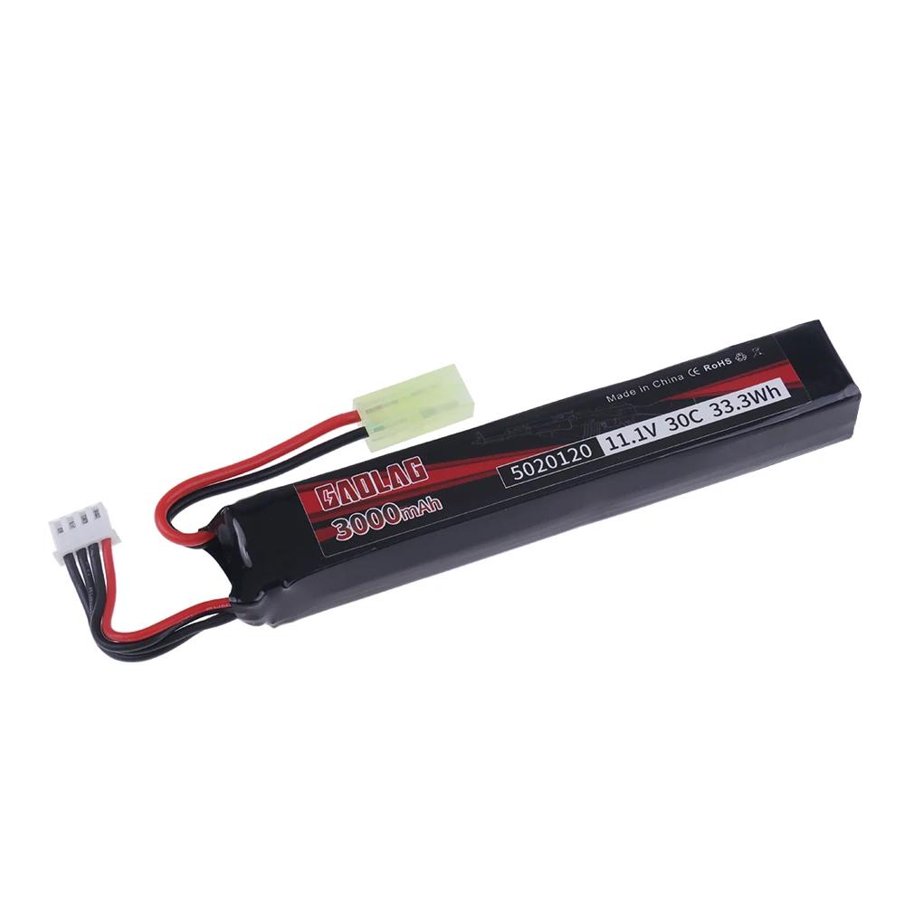 Bateria recarregável LiPO e carregador para Airsoft BB Air Pistol, peças elétricas de armas de brinquedos, 3s 5020120 baterias, 11.1V, 3000mAh, 30C - Image 1