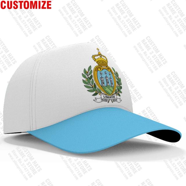 Bonés de Beisebol Personalizados de San Marino com Nome, Número e Logotipo da Equipe - Chapelaria exclusiva para torcedores e amantes do esporte