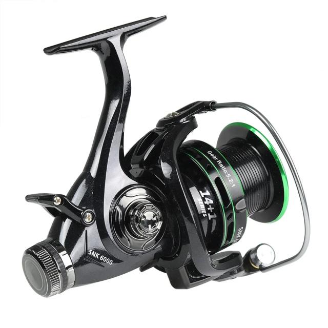 Carretel de Pesca Metal Água Salgada 20kg Max Arraste Freio Dianteiro e Traseiro 30-60 Série