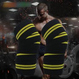 1pc esportes joelheiras cintas para ginásio treino levantamento de peso fitness agachamentos treinamento elástico joelho cinta mangas protetor - Image 2