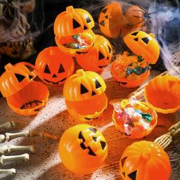 Mini Halloween Pumpkin Gift Candy Boxes, Truque ou Deleite, Decoração de Mesa de Festa, Fontes do partido, 10Pcs - Image 1