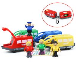 Trem elétrico magnético com boneca diecast slot brinquedo ferroviário pista de madeira compatível locomotiva trem ferroviário elétrico para criança - Image 6