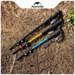 Naturehike-Outdoor Aluminum Alloy Trekking Sticks, bastões ajustáveis, bengalas, em estoque - Image 1