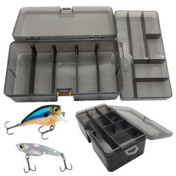 Dupla camada isca isca gancho acessórios caixa de armazenamento de isca de plástico à prova dwaterproof água iscas gancho minnow caso de armazenamento de isca engrenagem de pesca - Image 5