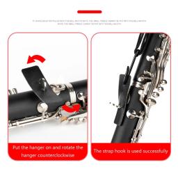 Correia pescoço para saxofone 652D com couro macio acolchoado para alto tenores clarinete oboé sax - Image 3