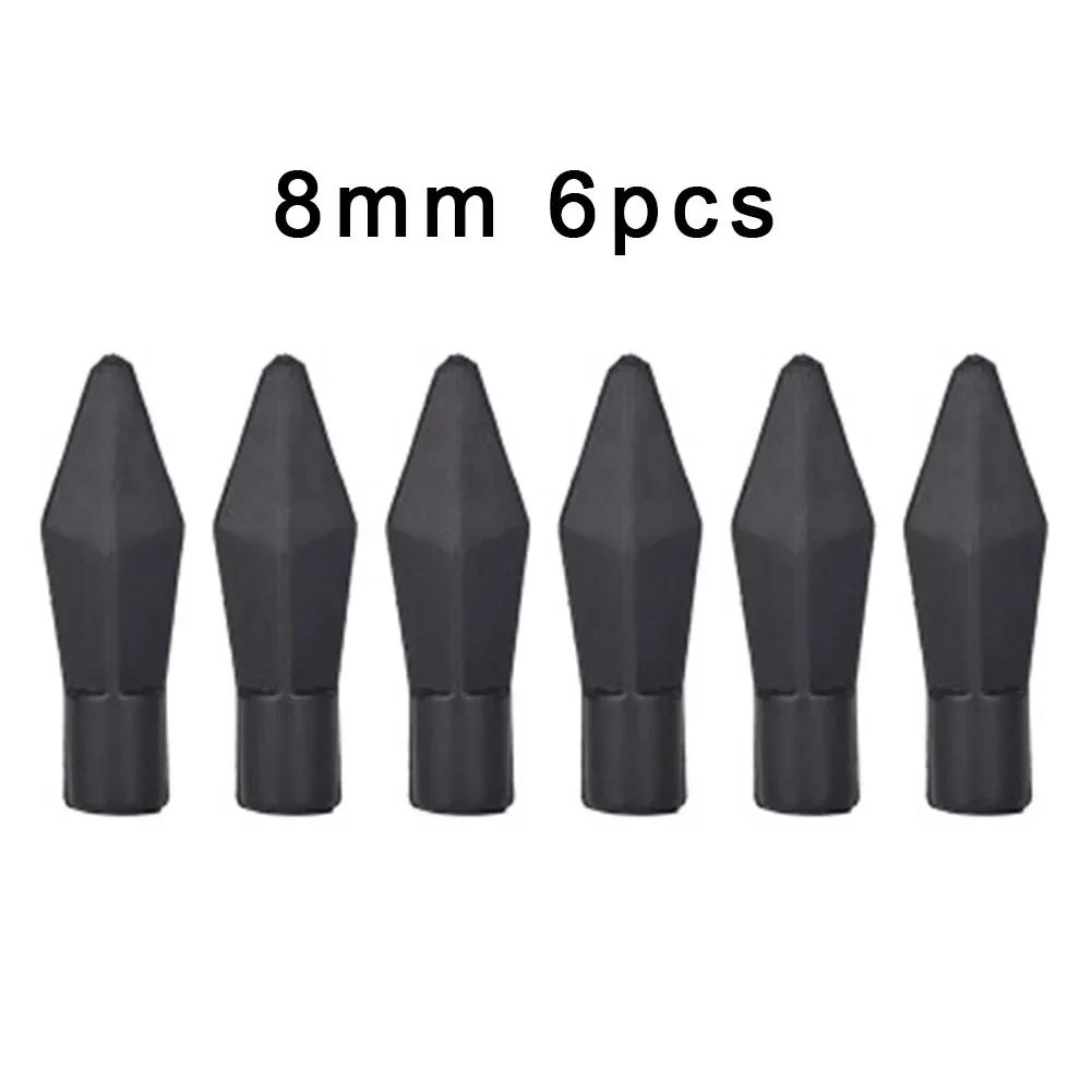 12/24/50 pçs pontas de flecha de tiro com arco de borracha macia segurança broadheads shoo/ting dicas de prática de jogo para id 6mm 8mm pontos de seta - Image 1