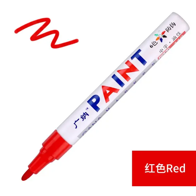 Kit de 12 Canetas Marcadoras Permanentes à Base de Óleo em Cores Viveis, Impermeáveis e Perfeitas para Pintura de Pneus de Carro