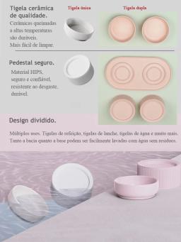Luxo Comedouro elevado em cerâmica para pet gatos cachorros Vasilha Bebedouro Bacia de alimento para cachorro Tigela porcelana alto Pote de ração para gato cães alimentador produto acessorios coisas Pratos de animais - Image 4