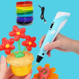 DIY Caneta de Impressão 3D com Tela LED, Filamento PLA, Impressora 3D, Stift, Brinquedo Criativo, Presente para Crianças, Desenho de Design, 25m - Image 2