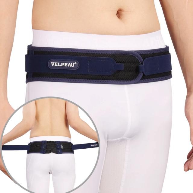 Cinto de Suporte Pélvico Ajustável VELPEAU para Alívio da Ciática e Dor Lombar, Protetor de Cóccix e Suporte para Articulação Sacroilíaca Feminino
