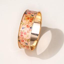 Flor impressa pulseira de metal para as mulheres bonito romântico moda pulseira vintage designer novo estilo para meninas presentes acessórios 2023337 - Image 5