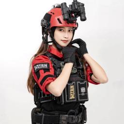 Jaqueta de combate de sapo de resgate de oficial de segurança com faixa reflexiva ao ar livre - Image 5