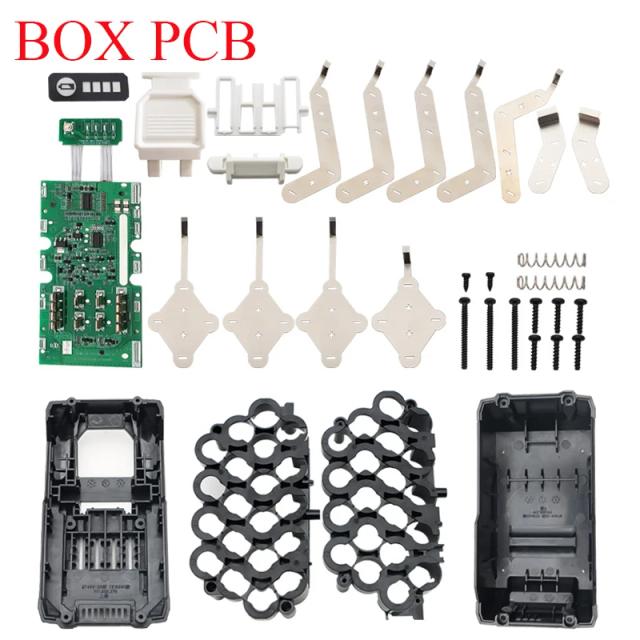 20x18650 caixa de bateria de íon-lítio pcb placa de circuito de carregamento caixa para makita 40v bl4040 bl4025 bl4050 bl4080 caixas dr40rc