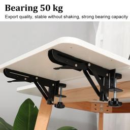 Suporte de suporte dobrável fácil braçadeira de mesa para bandeja de teclado suporte dobrável de economia de espaço suporte dobrável - Image 1