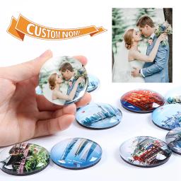 Personalizado foto geladeira ímã cúpula de vidro adesivos personalizar lembranças decoração para casa presente - Image 1
