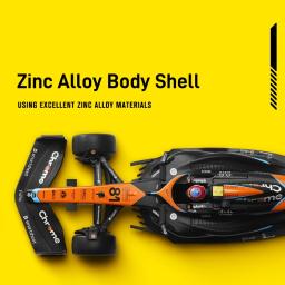McLaren Racing Team Diecast Carro de brinquedo metálico F1 MCL60 2023, Modelo de veículo miniatura de carro, Free Wheels Collection, Presente para menino, 1:24, CCA, 1:24 - Image 3