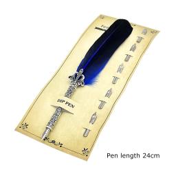 Caligrafia vintage pena Dip Pen com 5 Nib Writing Ink, Quill Fountain para a escola, acessórios de escritório, 1 Set - Image 6