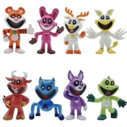 Personagens de desenhos animados Modelo Estatueta para Crianças, Bonecas Colecionáveis, 2 Figuras, Jogo Animal, Coelho, Gato, Cão, Urso, Presente de Brinquedo, 8Pcs, Conjunto - Image 2