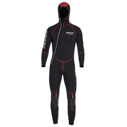 Fato completo de mergulho masculino, traje de uma peça, capuz com zíper frontal, mergulho, surfe, caiaque, canoagem, água fria, roupas molhadas, 3mm - Image 2