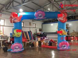 Arco arco-íris porta inflável decoração publicidade materiais decoração festa adereços personalização - Image 2