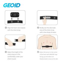 Geoid CS600 Sensor de cadência de velocidade ou HS500 Monitor de frequência cardíaca Bicicleta Computador Velocímetro ANT + Bluetooth Sensor de modelo duplo - Image 6