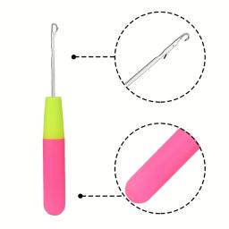 Premium Trava Gancho Crochet Agulha, Extensões de Cabelo, Penas, Tapetes, Trança Mais Rápida, Micro, Tamanho Grande, 1Pc - Image 2