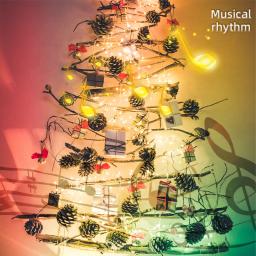 Multicolor Fairy String Luzes LED, Cortina impermeável Luzes, Luzes de Natal, Remoto e Bluetooth, Endereçável, 10m, 100LEDs, 5V - Image 4