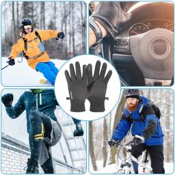 Luva Esportiva Térmica Impermeável para Homens e Mulheres, Tela de Toque, Luvas Quentes para Correr, Ciclismo, Condução, Caminhada, Esqui, Inverno - Image 6