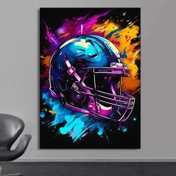 Pintura de lona Cartaz para Sala, Graffiti, Futebol, Basquete, Rugby, Samurai, Soldados Dragão, Capacete Racing, Home Decor - Image 4