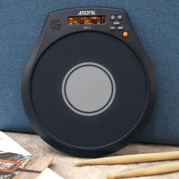 Aromma-Electronic Dumb Drum Pad, recarregável Pad com detecção de velocidade, Digital Metronome Prática Drum Pads, Multifuncional Drum Pads, 8in - Image 3
