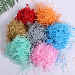 Enrugado Corte Papel Shred Filler, Papel De Tecido Desfiado, Cesta De Caixa De Presente, Preenchimento Para Embalagem De Presentes De Noiva De Casamento - Image 4